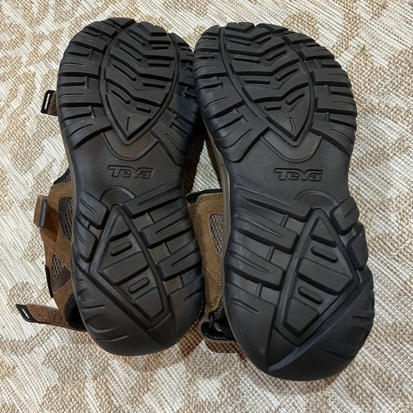 Teva Mens NWOB Trailpulse Outdoor Brown Suede Sandals Size 12 - Picture 6 of 8